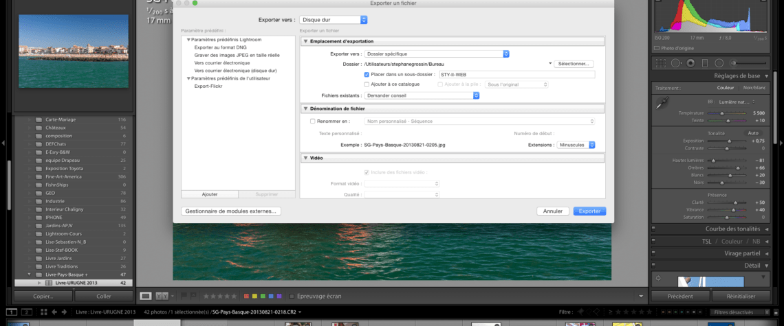 Exporter ses photos pour le Web avec Lightroom