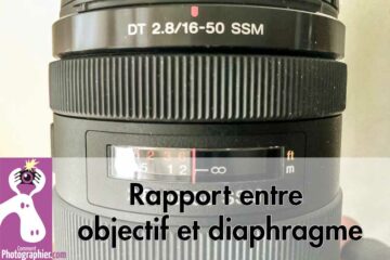 Rapport entre objectif et diaphragme