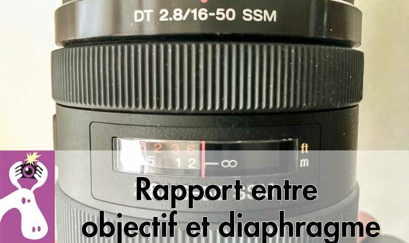 Rapport entre objectif et diaphragme