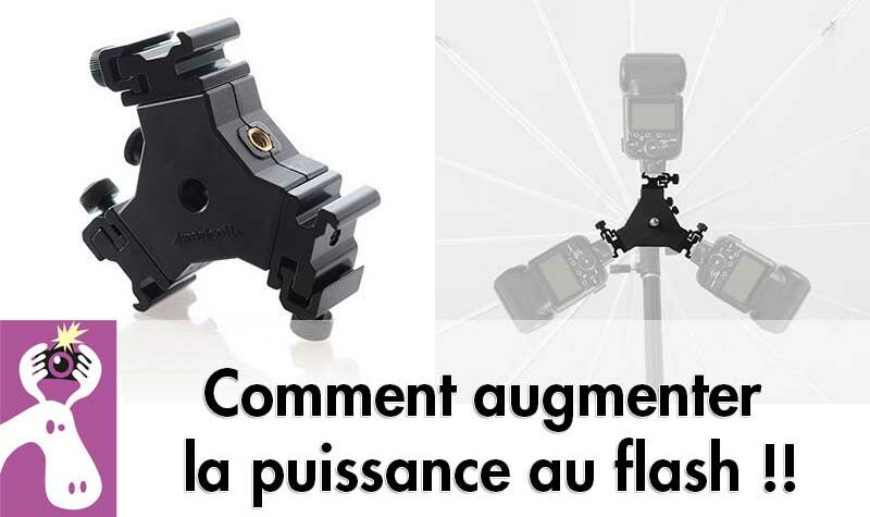 il existe un support très pratique et il vous permet de faire vos photos avec un ou plusieurs flashs, trois maximums ce qui est déjà énorme