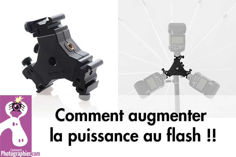 il existe un support très pratique et il vous permet de faire vos photos avec un ou plusieurs flashs, trois maximums ce qui est déjà énorme