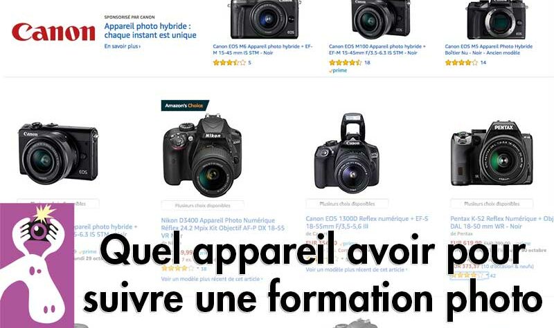 Quel appareil pour suivre une formation photo ?