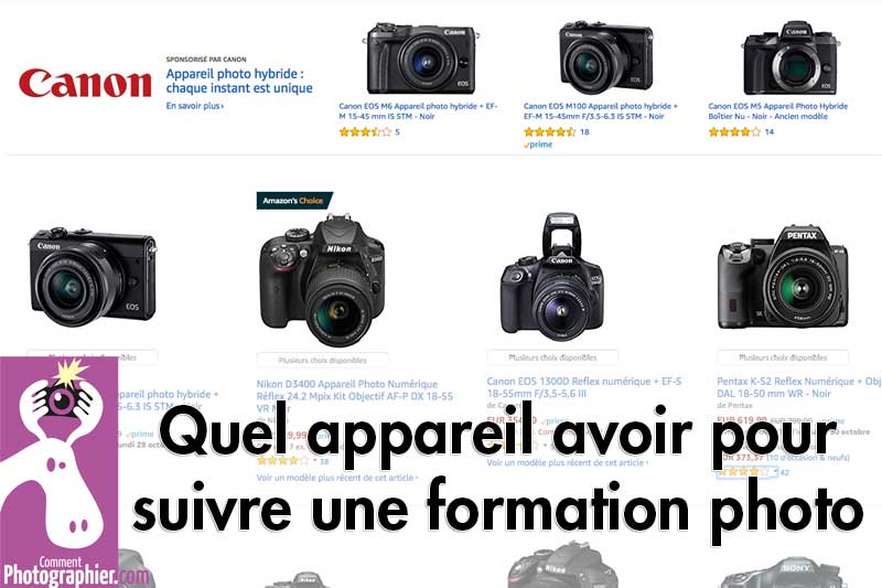 Quel appareil pour suivre une formation photo ?