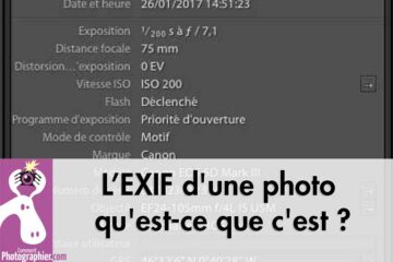 L’EXIF d'une photo qu'est-ce que c'est