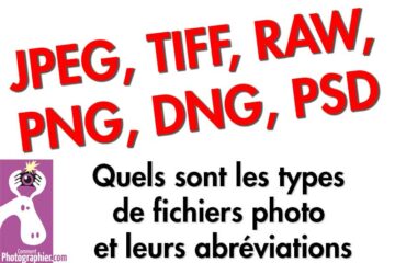 Quels sont les types de fichiers photo et leurs abréviations