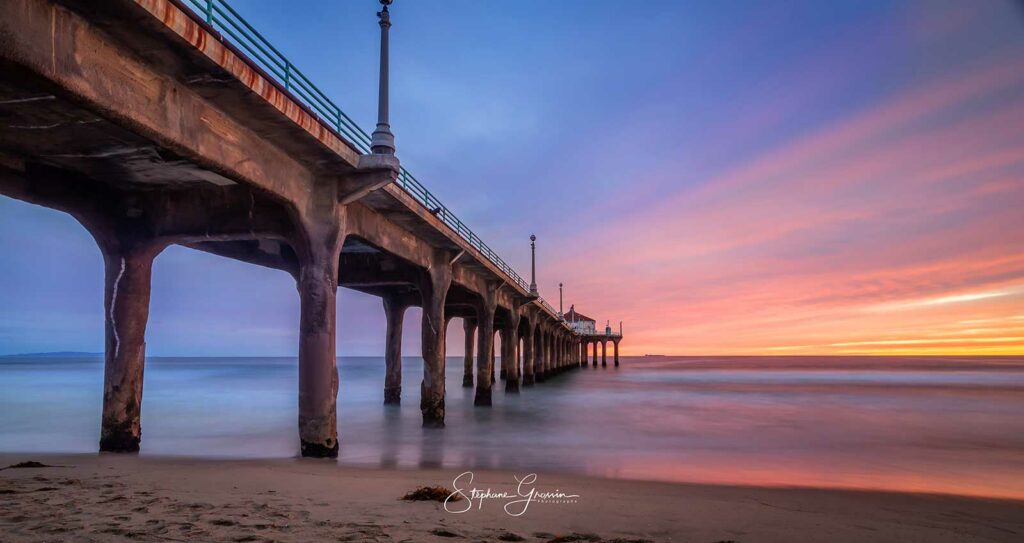 trépied pour photographier du paysage Pose longue sur Manhattan Beach LA 